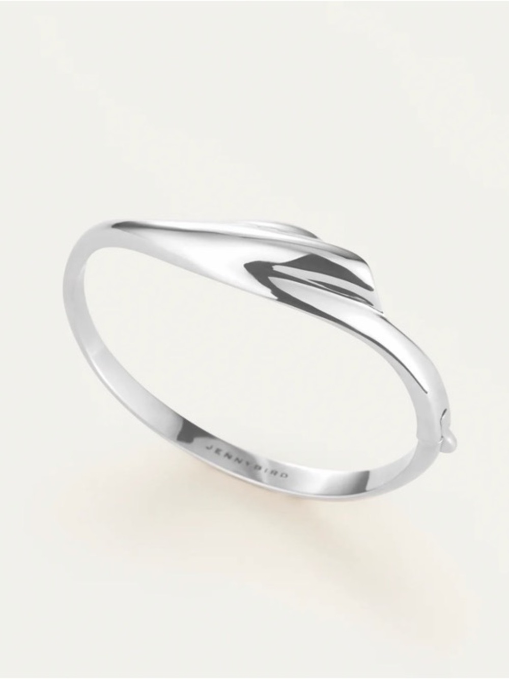 NWT Jenny Bird Portia Bangle Bracelet Silver - Picture 3 of 10